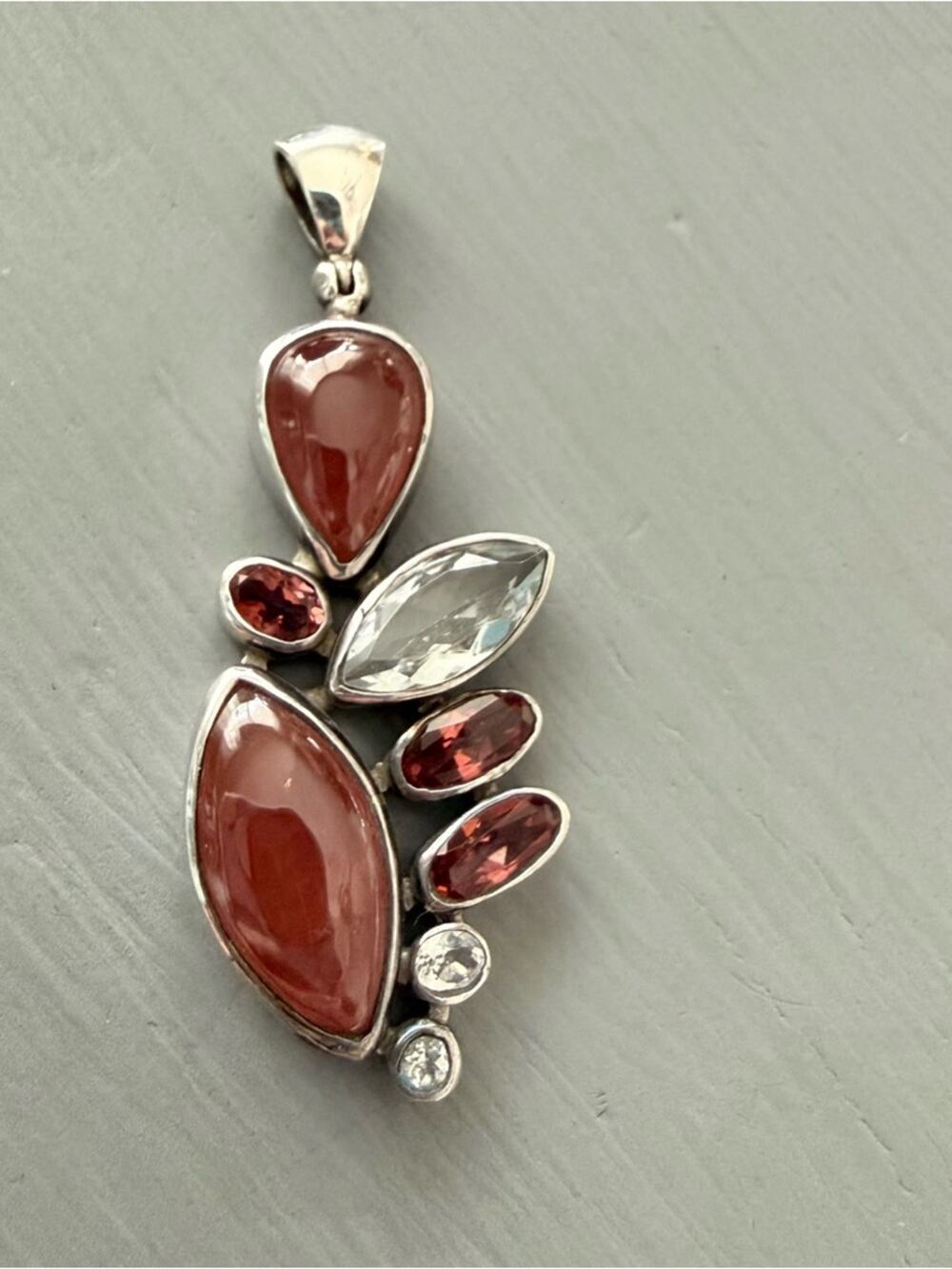 Starborn 925 Sterling Silver Spinel Topaz Stone Pendant for a Necklace